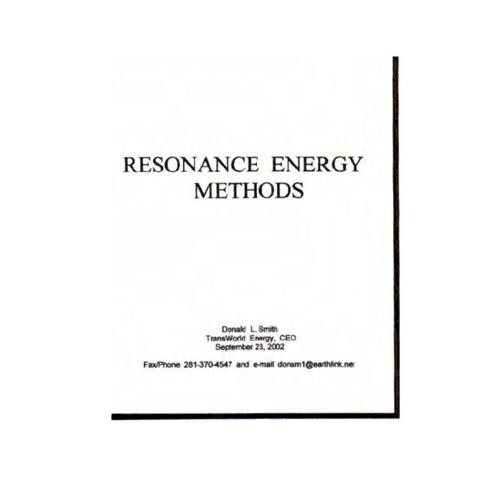 Resonance Energy Methods by author Donald L. Smith - Free Energy and Techniques